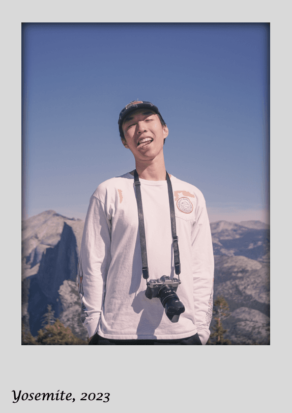 Zhe Kai on a trip to Yosemite
